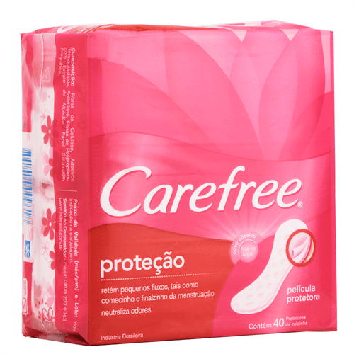 Protetor Diário Carefree Proteção Com Perfume 40 Unidades