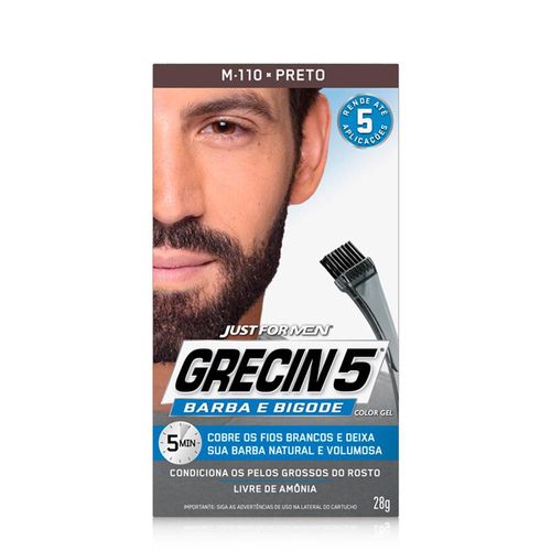 Gel tonalizante Grecin 5 barba preto