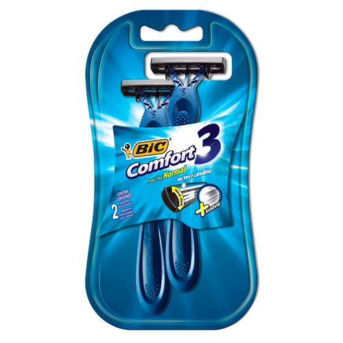 Aparelho de Barbear Bic Comfort 3 pele normal com 2 unidades