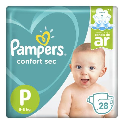 Fralda Pampers Confort Sec Pacotão P com 28 Unidades