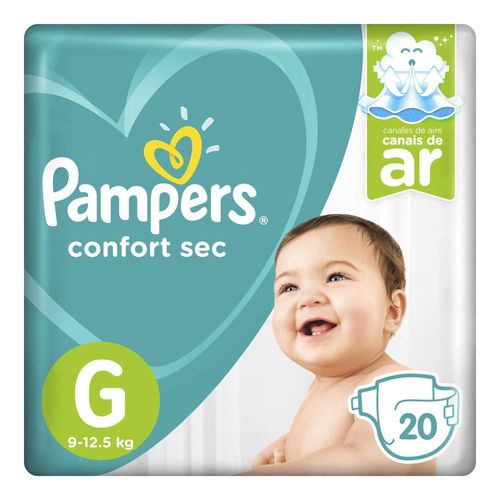 Fralda Pampers Confort Sec Pacotão G com 20 Unidades