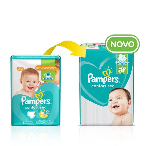 Fralda Pampers Confort Sec Pacotão G com 20 Unidades