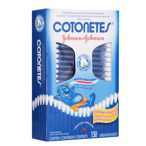 Hastes Flexíveis Johnson's Cotonetes Com 150 Unidades