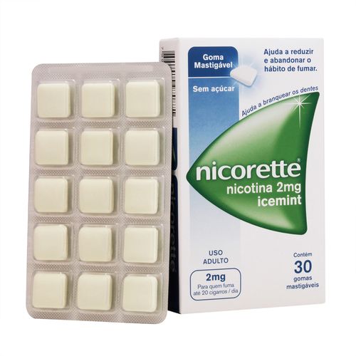 Nicorette icemint 2mg com 30 comprimidos
