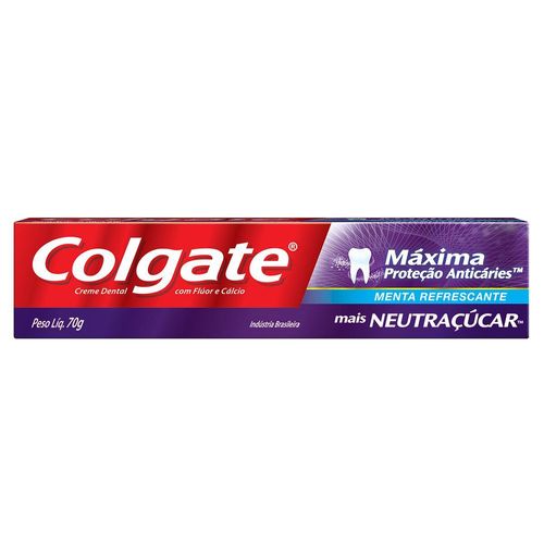 Creme Dental Colgate Máxima Proteção Anticáries Mais Neutraçúcar 70g