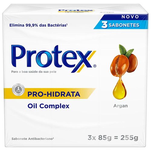 Kit Sabonete Barra Protex Pro-Hidrata Oil Complex 85g Com 3 Unidades