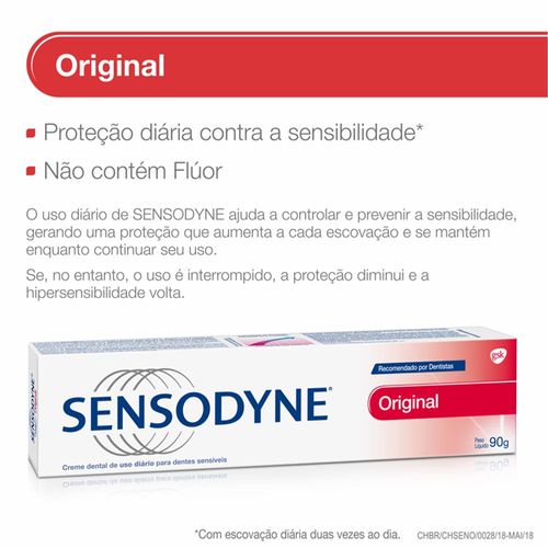 Creme Dental Sensodyne Original 90g