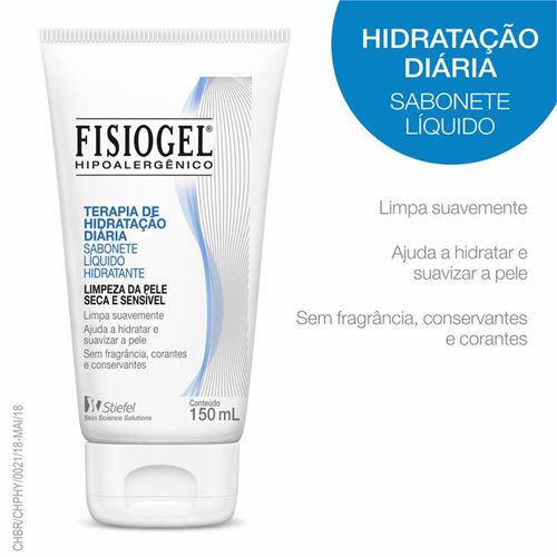 Sabonete Líquido Fisiogel hidratação diária 150ml