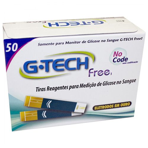 Tiras G-Tech free com 50  unidades