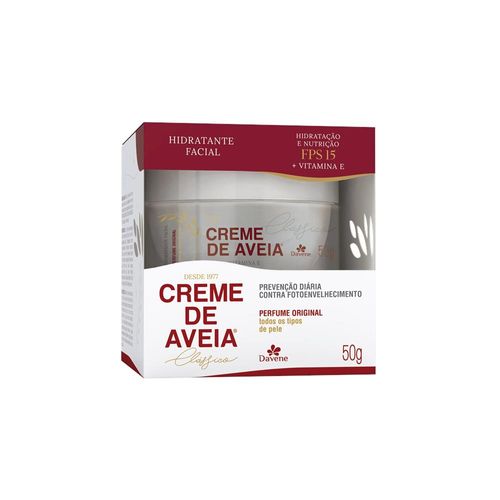Hidratante Facial Davene Creme de Aveia Clássico Original FPS15 50g