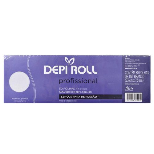 Lenço para Depilação Depiroll tnt branco 50g