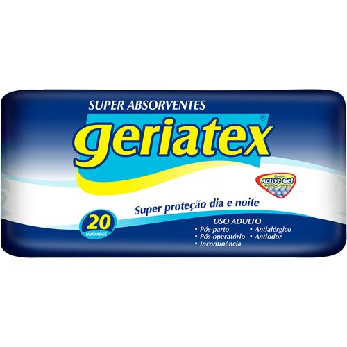 Super Absorventes Geriátrico Geriatex com 20 Unidades