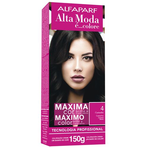 Tintura Creme Altamoda 4 Castanho Kit 150g