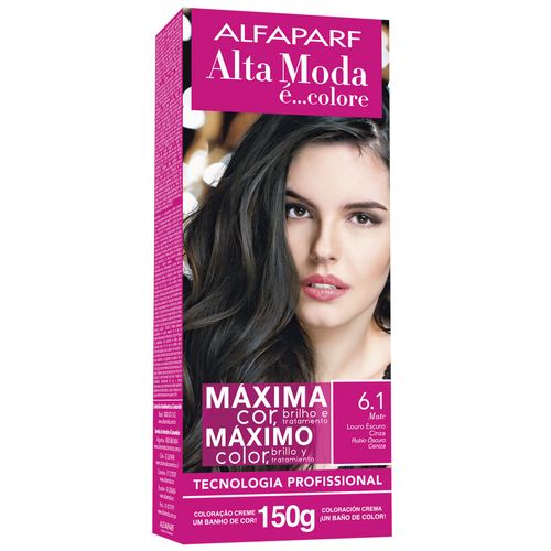 Tintura Creme Altamoda 6.1 Louro Escuro Cinza Kit 150g