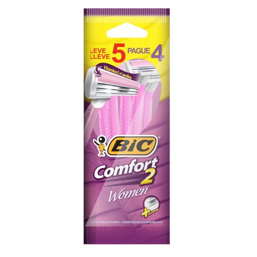 Aparelho de Barbear Bic Comfort 2 women leve 5 pague 4