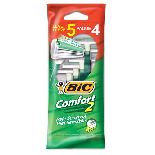 Aparelho de Barbear Bic Comfort 2 twin leve 5 pague 4