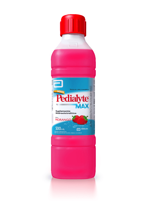 Pedialyte Max morango 500ml