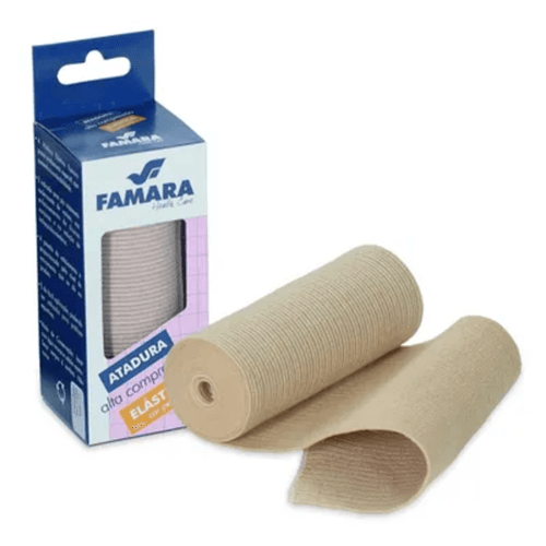 Atadura Famara Health elástica alta compressão 10x1,3