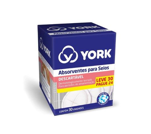 Absorvente Para Seios York leve 30 pague 24