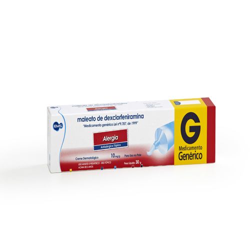 Maleato de Dexclorfeniramina 10mg Creme 30g EMS