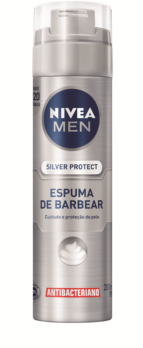 Espuma de Barbear Nivea Silver Protect 193g