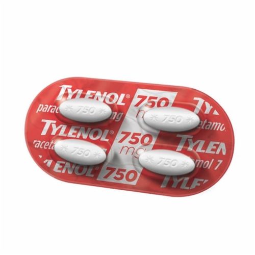 Tylenol 750mg com 4 comprimidos
