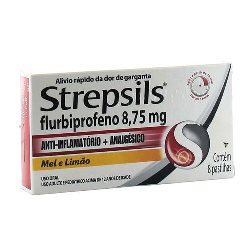 Strepsils Mel e Limão com 8 Pastilhas
