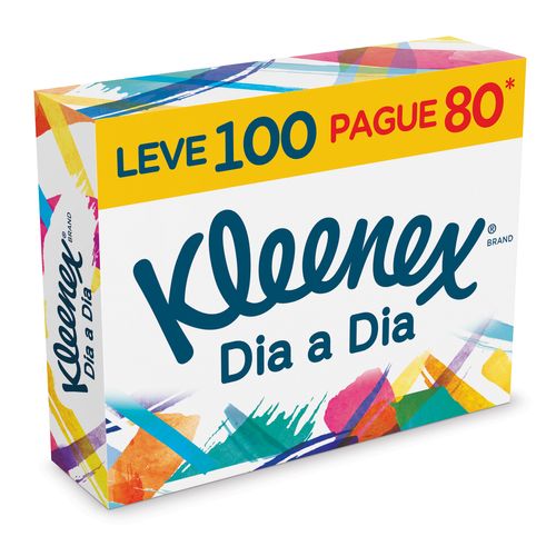 Lenço de Papel Kleenex Box Leve 100 Pague 80 Unidades