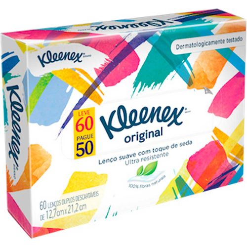Lenço de Papel Kleenex Box Leve 60 Pague 50 Unidades