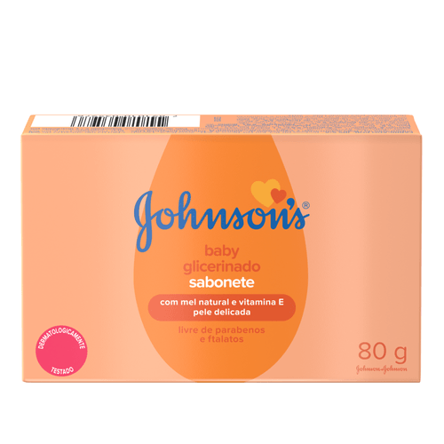 Sabonete Barra Johnson's Baby Glicerina 80g