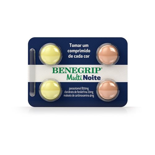 Benegrip Multi Noite com 4 Comprimidos