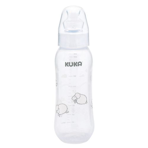 Mamadeira Kuka Natural Color Nº 2 Branca Bico Ortodôntico 250ml Ref: 1505