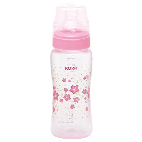 Mamadeira Kuka Premium Color Nº 2 Rosa Bico Ortodôntico 330ml Ref: 1762