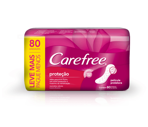 Protetor Diário Carefree Proteção Com 80 Unidades Leve Mais Pague Menos
