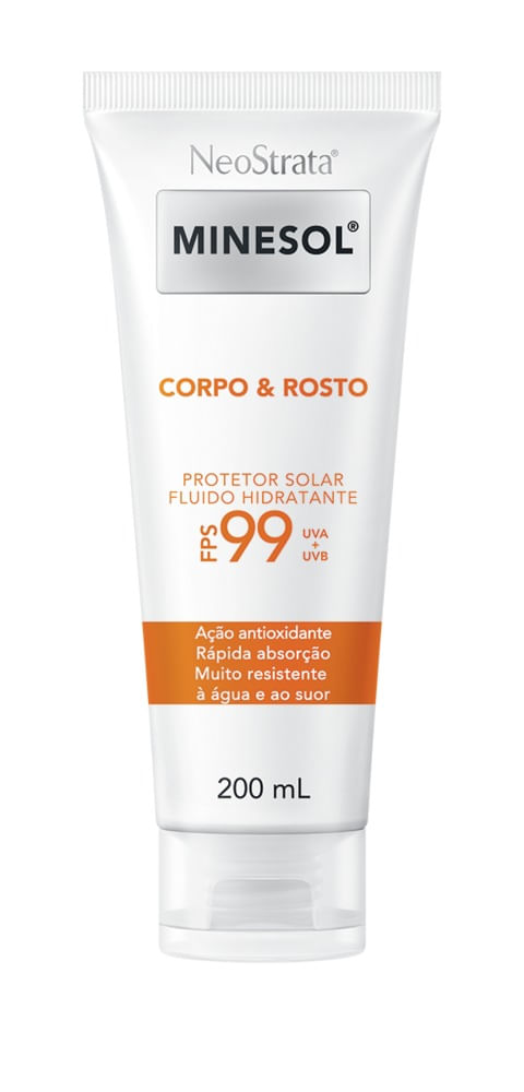 Protetor Solar NeoStrata Minesol Corpo e Rosto FPS99 Fluido Hidratante 200ml