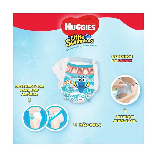 Fralda para Água Huggies Disney Little Swimmers Mar e Piscina P.S com 12 Unidades