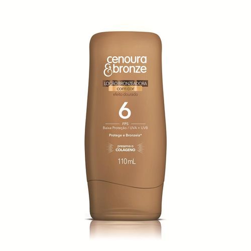 Loção Bronzeadora Cenoura & Bronze FPS6 com Cor 110ml