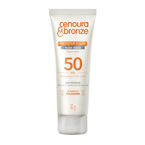 Protetor Solar Cenoura & Bronze FPS50 Facial 50g