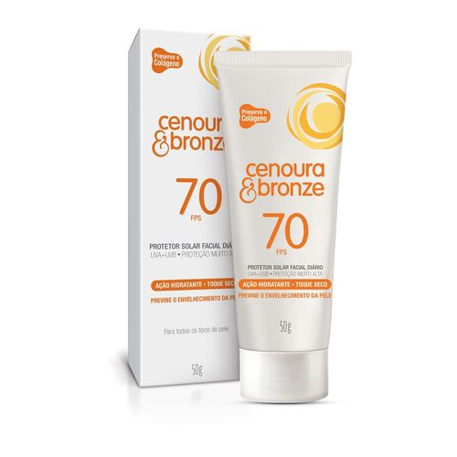 Protetor Solar Cenoura & Bronze FPS70 Facial 50g