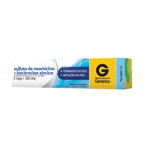 Sulfato de Neomicina + Bacitracina Zíncica 15g Cimed