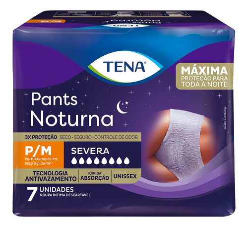 Roupa Íntima Tena Pants Noturna P/M com 7 Unidades