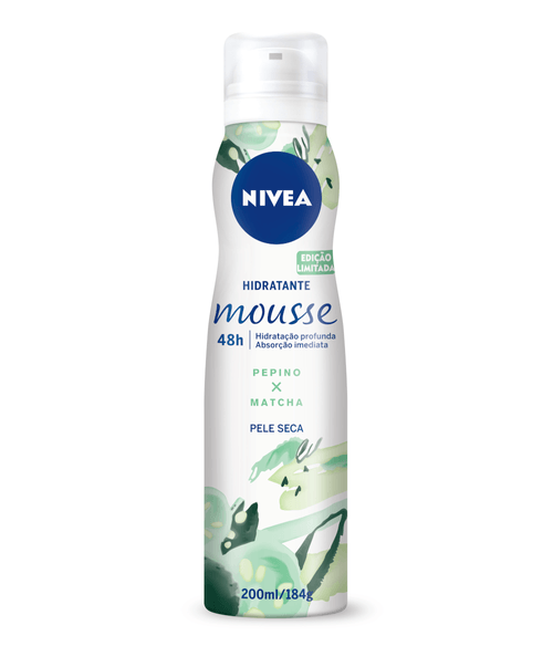 Hidratante Nivea Mousse Pepino e Matcha Pele Seca 200ml