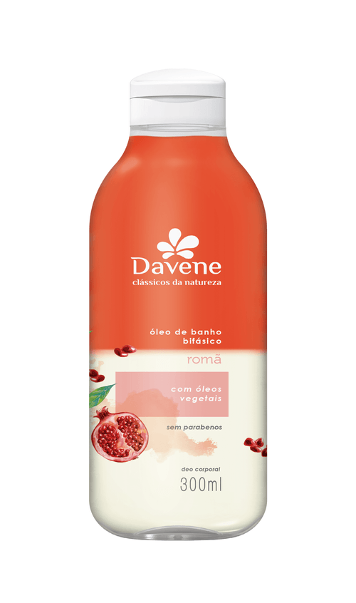 Óleo de Banho Bifásico Davene Clássicos da Natureza Romã 300ml