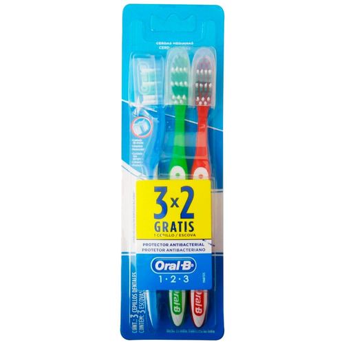 Escova Dental Oral-B 1.2.3 Limpeza Brilhante Leve 3 Pague 2
