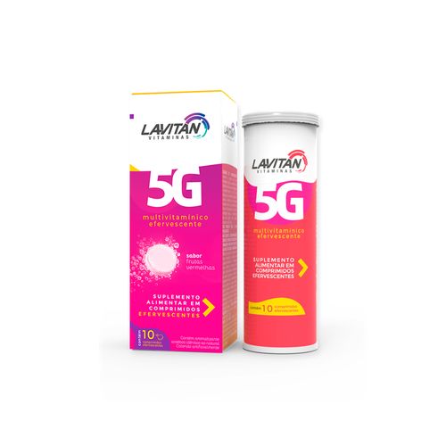 Lavitan 5g Frutas Vermelhas com 10 Comprimidos Efervescentes