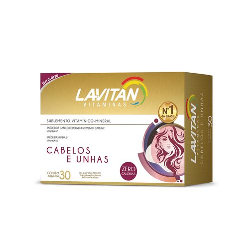 Lavitan Cabelos e Unhas com 30 Cápsulas