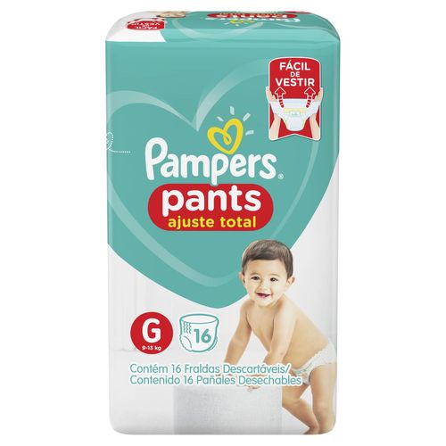 Fralda Pampers Pants Ajuste Total Pacotão G com 16 Unidades