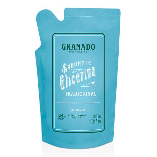 Sabonete Líquido Granado Glicerina Tradicional Refil 300ml