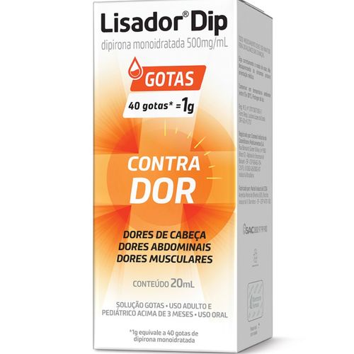 Lisador Dip 500mg/ml Gotas 20ml