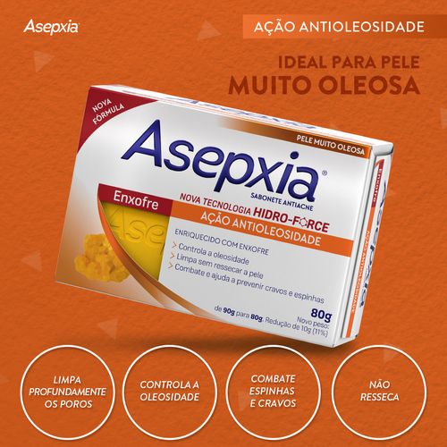 Sabonete Barra Asepxia Enxofre 80g